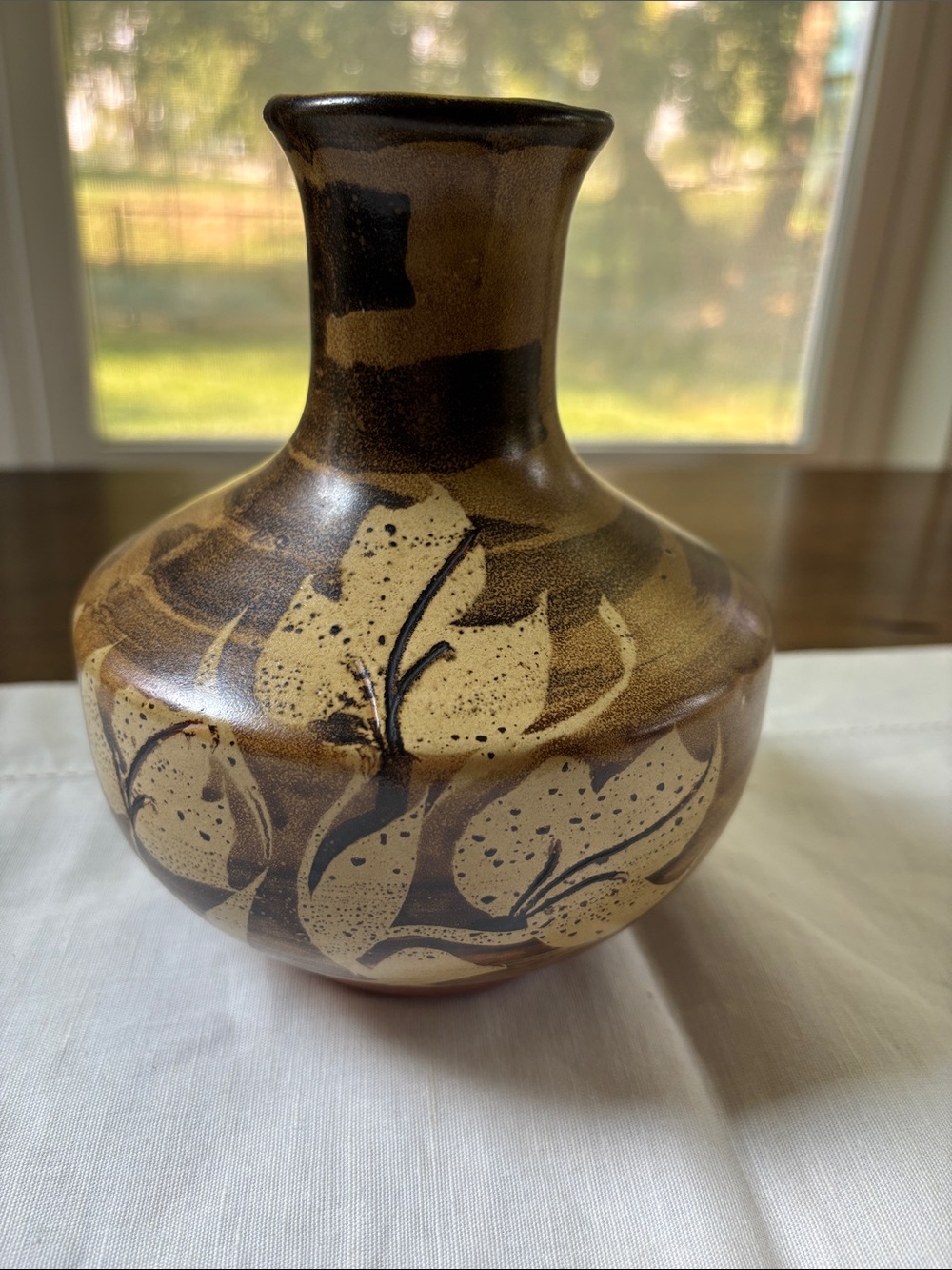 Vintage 1972 Signed Bennett Welsh Pacific Stoneware Vase MCM 6.5”